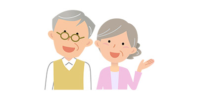 人間イメージ画像2(笑っている二人組の年配者)