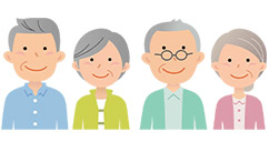 人間イメージ画像3(四人組の年配者)